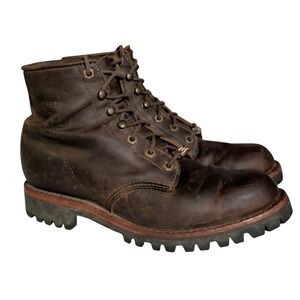 Chippewa Classic 2.0 Boots Mens Size 8D Leather Brown Vibram Lugged Sole Work